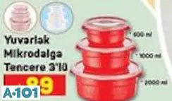 YUVARLAK MİKRODALGA TENCERE 3'LÜ 500+1000+2000 ML YUVARLAK MİKRODALGA TENCERE 3'LÜ 500+1000+2000 ML